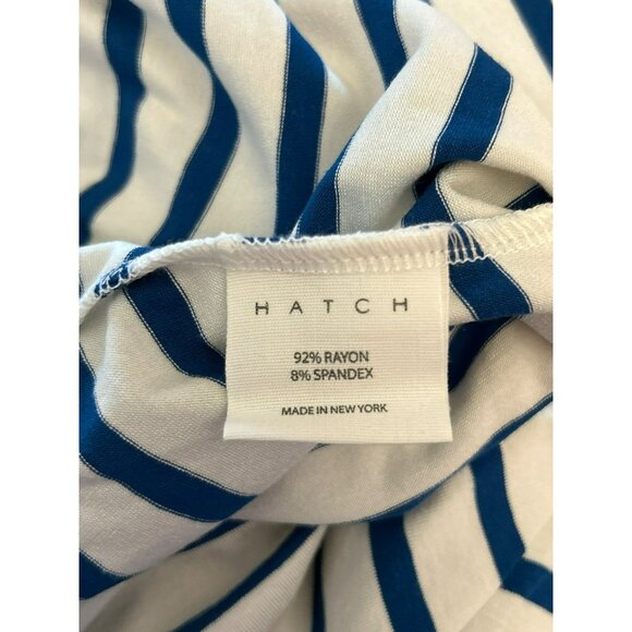 Hatch Women's Blue White The Marina Striped Flowy Midi Dress Casual Relaxed EUC - Picture 5 of 6